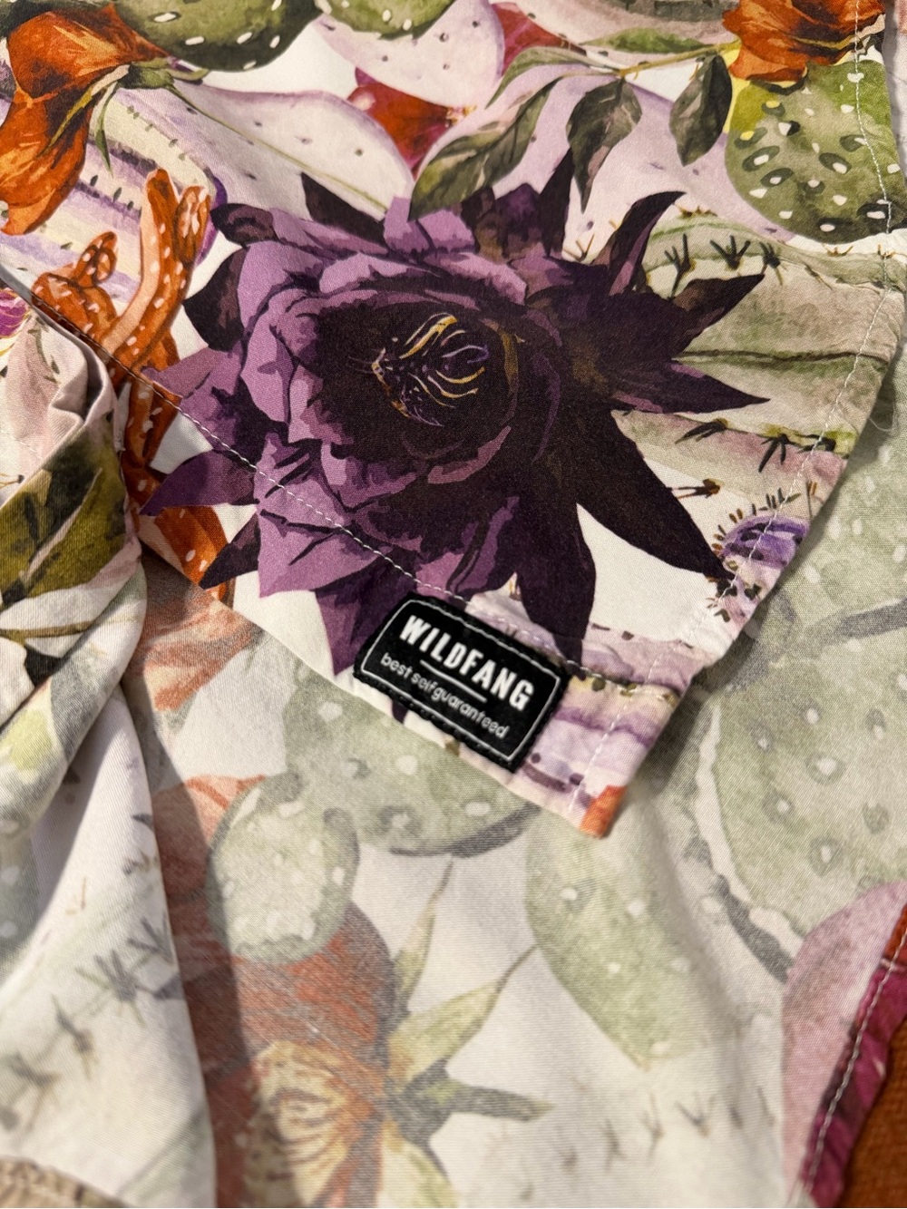 Wildfang Empower Short Sleeve Shirt in Cactus Floral - Picture 9 of 16